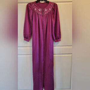 Vintage Lorraine Silky Purple House Coat/Robe
